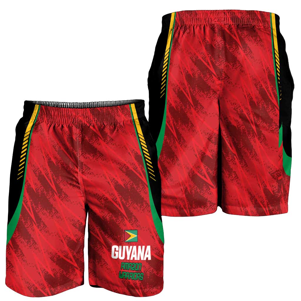 Amazon Warriors Guyana Cricket Shorts for Men Ready For Glory Red Version - Wonder Print Shop