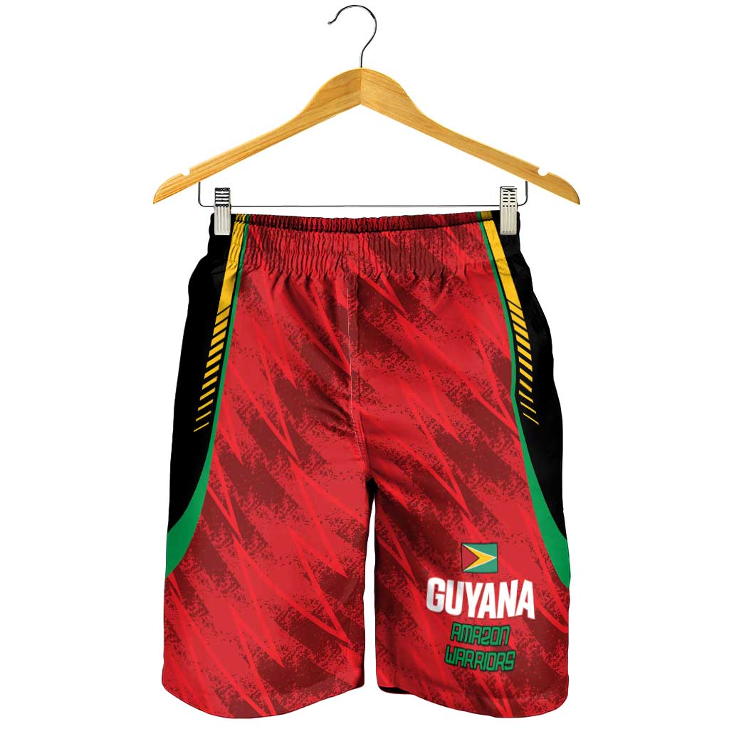 Amazon Warriors Guyana Cricket Shorts for Men Ready For Glory Red Version - Wonder Print Shop