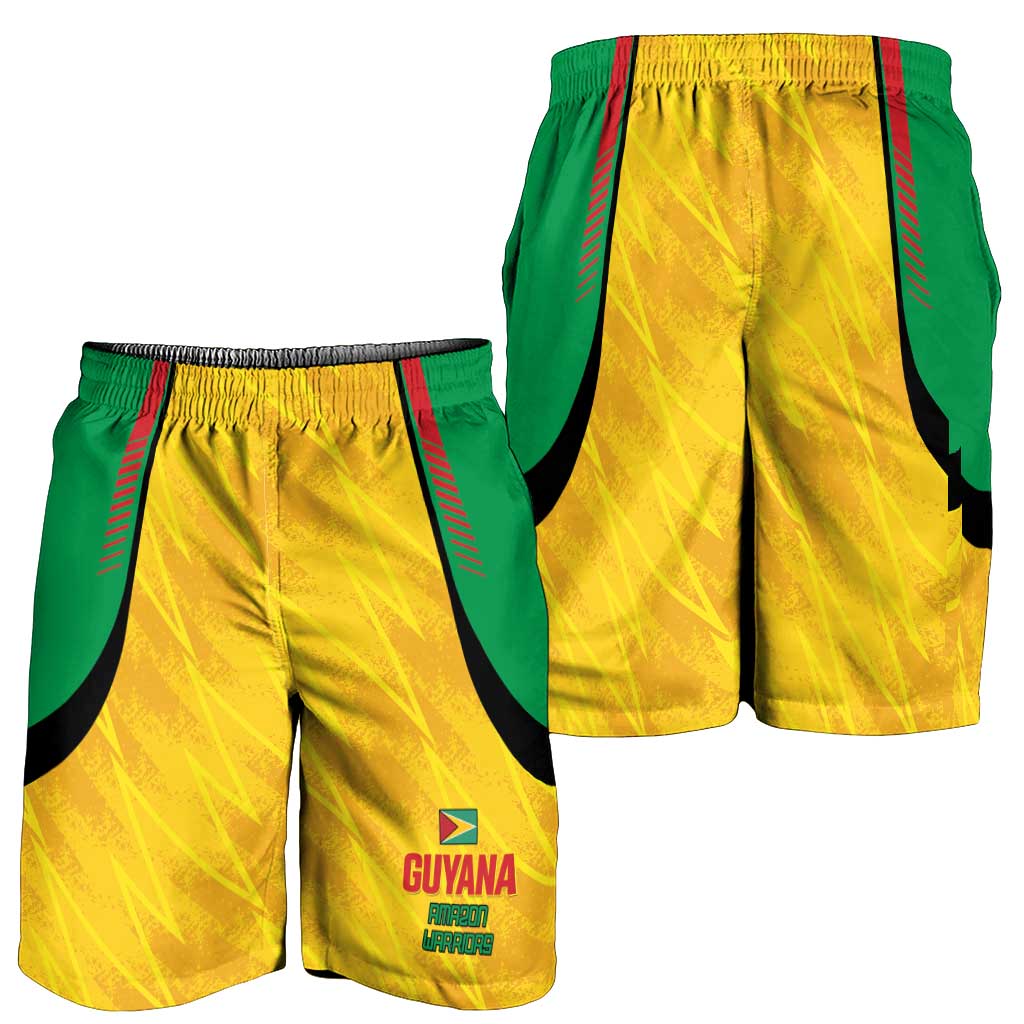 Amazon Warriors Guyana Cricket Shorts for Men Ready For Glory Yellow Version - Wonder Print Shop