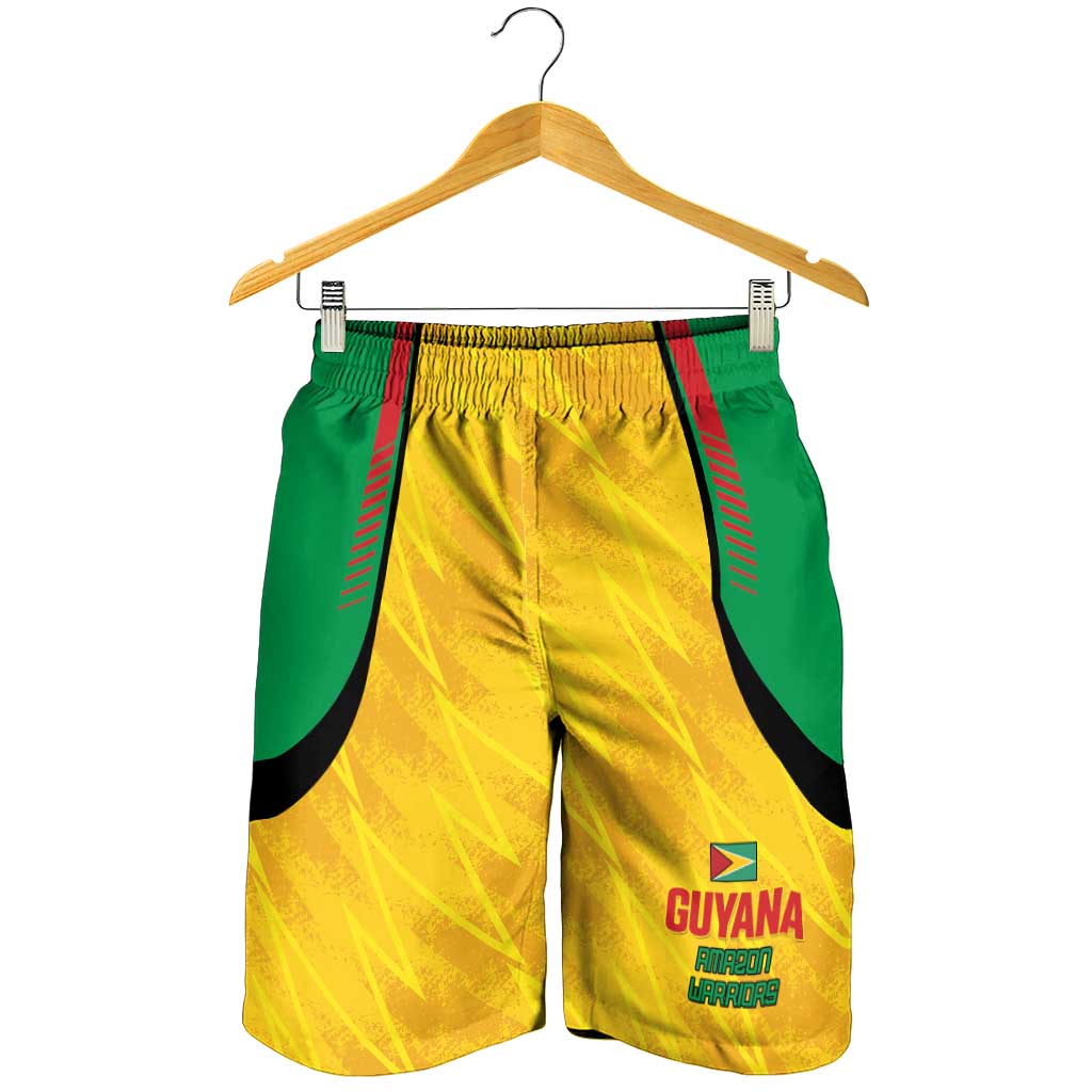 Amazon Warriors Guyana Cricket Shorts for Men Ready For Glory Yellow Version - Wonder Print Shop