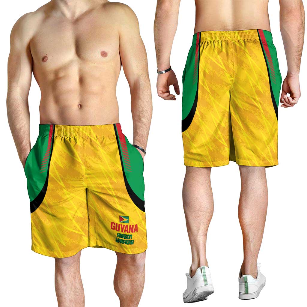 Amazon Warriors Guyana Cricket Shorts for Men Ready For Glory Yellow Version - Wonder Print Shop