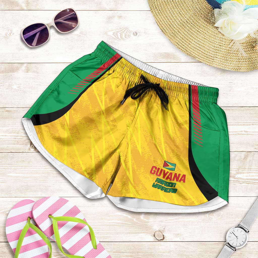 Amazon Warriors Guyana Cricket Shorts for Women Ready For Glory Yellow Version - Wonder Print Shop