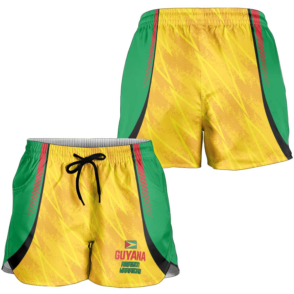 Amazon Warriors Guyana Cricket Shorts for Women Ready For Glory Yellow Version - Wonder Print Shop