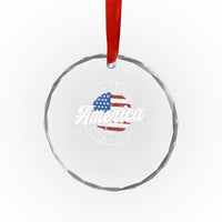 America 250 Years 1776 2026 Crystal Glass Ornament 250th Anniversary USA Vintage USA Flag