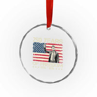 America 250 Years Crystal Glass Ornament Charlie Kirk American Flag Freedom