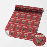 America 250 Years George Washington Riding Tyrannosaurus Rex Wrapping Paper Roll