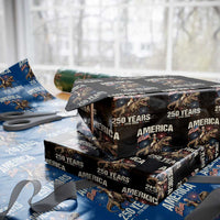 America 250 Years George Washington Riding Tyrannosaurus Rex Wrapping Paper Roll
