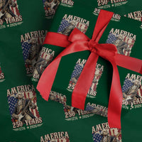 America 250 Years George Washington Rock Star Wrapping Paper Roll Funny Electric Guitar Player Vintage American Flag 1776 to 2026 Semiquincentennial