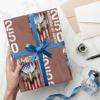 America 250 Years Of Freedom Wrapping Paper Roll USA Anniversary Bald Eagle Patriotic Jets