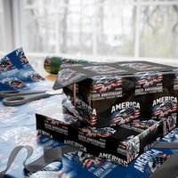 America 250th Anniversary Wrapping Paper Roll USA Patriotic Eagle 1776 2026 Independence Freedom Pride