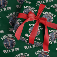 America Chuck Yeah Legendary Action Hero Wrapping Paper Roll Patriotic USA Flag Tribute 4th of July Freedom Humor