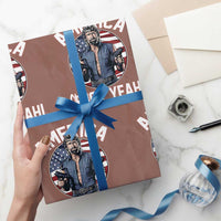 America Chuck Yeah Legendary Action Hero Wrapping Paper Roll Patriotic USA Flag Tribute 4th of July Freedom Humor