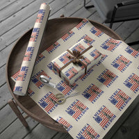 America Freedom 1776 Revolutionary War Wrapping Paper Roll Minuteman Betsy Ross Flag Patriotic History