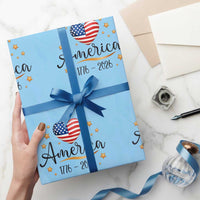 America Heart 250 Years Wrapping Paper Roll US Semiquincentennial Cute Patriotic 1776 to 2026 - Wonder Print Shop