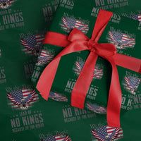 America Land of No Kings Wrapping Paper Roll Because of the Brave We The People Patriotic Eagle - Wonder Print Shop