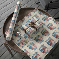America Needs Jesus Wrapping Paper Roll 4th of July Christian