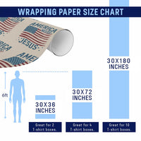 America Needs Jesus Wrapping Paper Roll 4th of July Christian