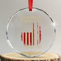 America Turns 250 I Turn 30 Crystal Glass Ornament 30th Birthday 250th Anniversary USA Vintage 1996 Bday