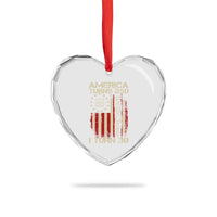 America Turns 250 I Turn 30 Heart Crystal Glass Ornament 30th Birthday 250th Anniversary USA Vintage 1996 Bday