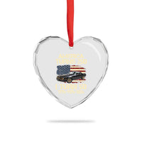 America Turns 250 I Turn 50 1976 50th Birthday Heart Crystal Glass Ornament Retro 70s Muscle Car Lover