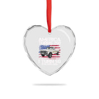 America Turns 250 I Turn 50 1976 50th Birthday Heart Crystal Glass Ornament Vintage Classic Original American Old Pickup Truck