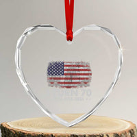 America Turns 250 I Turn 70 Heart Crystal Glass Ornament Vintage 1956 70th Birthday 250th Anniversary USA 70 Year Old Gift