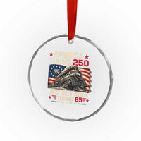 America Turns 250 Steam Locomotive Turns 85 Crystal Glass Ornament Vintage Railroad Steam Engine 85th USA 250th Anniversary