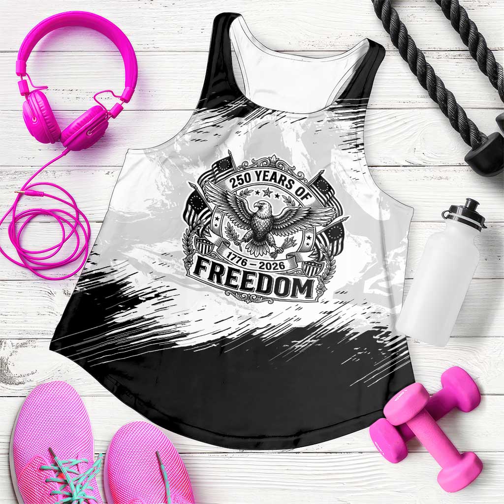 American 1776-2026 Women Racerback Tank USA 250th Anniversary