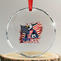 American Eagle And Soccer USA 2026 Supporter Crystal Glass Ornament
