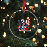 American Eagle And Soccer USA 2026 Supporter Crystal Glass Ornament