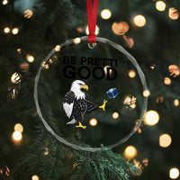 American Eagle Be Pretti Good Crystal Glass Ornament Minneapolis Support Gift