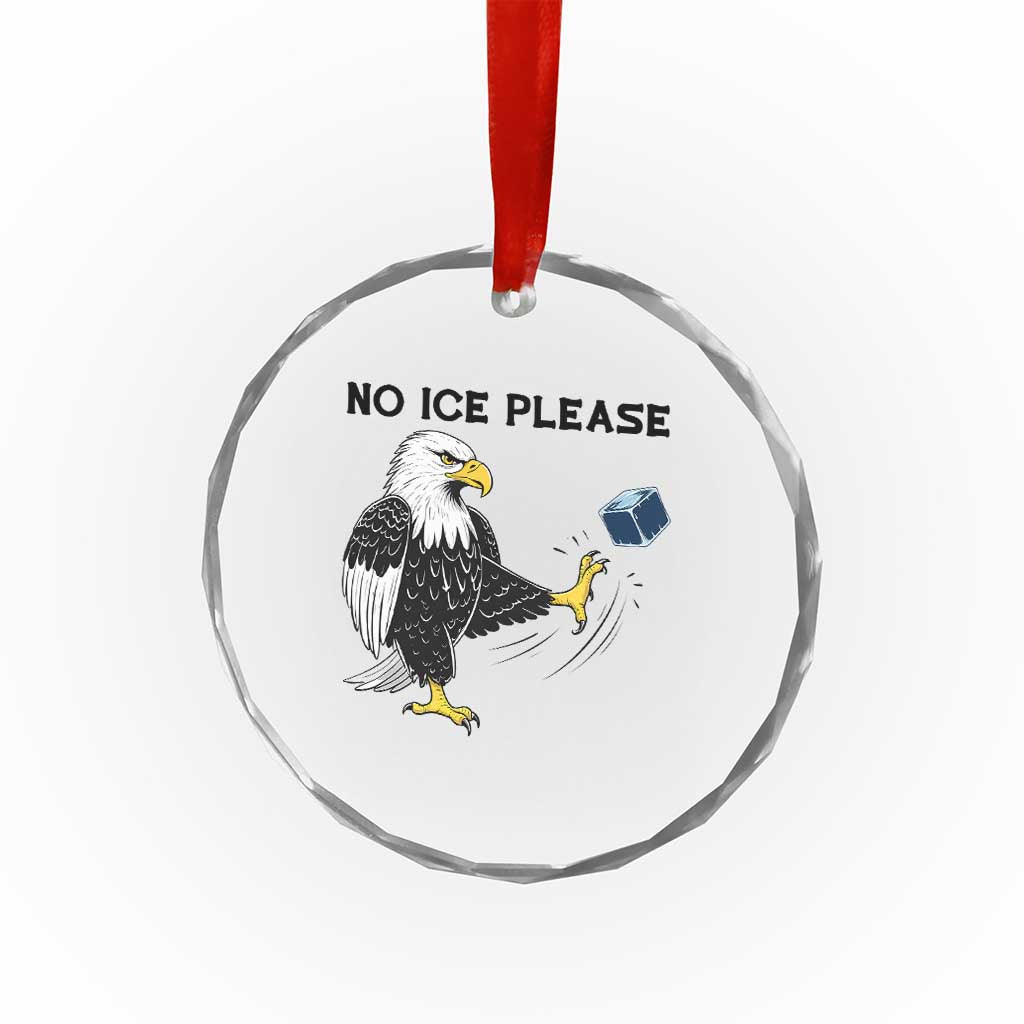American Eagle No Ice Please Crystal Glass Ornament Minneapolis Support Gift