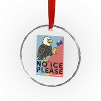 American Eagle No Ice Please Crystal Glass Ornament Minnesota Protest Support Gift