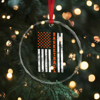 American Flag Basketball Crystal Glass Ornament USA Sports Fan
