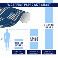 American Flag Basketball Wrapping Paper Roll Patriotic Sports Lover Gift