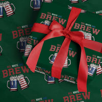 American Flag Beer Lover Wrapping Paper Roll Red White And Brew
