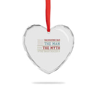 American Flag Dachshund Dad Heart Crystal Glass Ornament The Man The Myth The Snack Dealer