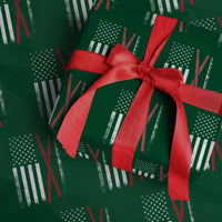 American Flag Drumsticks Wrapping Paper Roll USA Drummers Vintage Drum Sticks - Wonder Print Shop