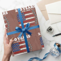 American Flag Fighter Jets Wrapping Paper Roll USA 250 Years Of Freedom
