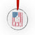 American Flag Football Crystal Glass Ornament Cool Distressed Vintage Patriotic Football Player TS10