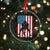 American Flag Football Crystal Glass Ornament Cool Distressed Vintage Patriotic Football Player TS10