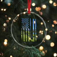 American Flag Golf Crystal Glass Ornament Golfer Funny Golf Club Golfing