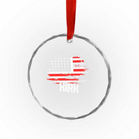 American Flag Kirk Crystal Glass Ornament Distressed Patriotic Team Charlie Tribute TS02