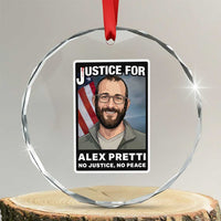 American Flag Minneapolis Support For Alex Gift Crystal Glass Ornament