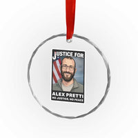American Flag Minneapolis Support For Alex Gift Crystal Glass Ornament