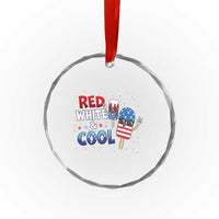 American Flag Popsicle Crystal Glass Ornament Red White And Cool