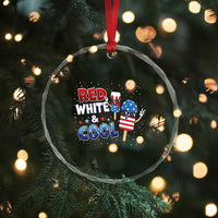American Flag Popsicle Crystal Glass Ornament Red White And Cool