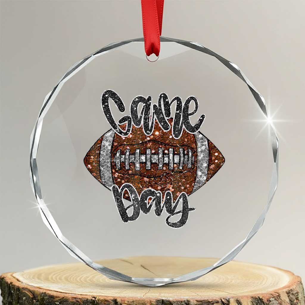 American Football Game Day Crystal Glass Ornament Rugby Season - Wonder Print Shop