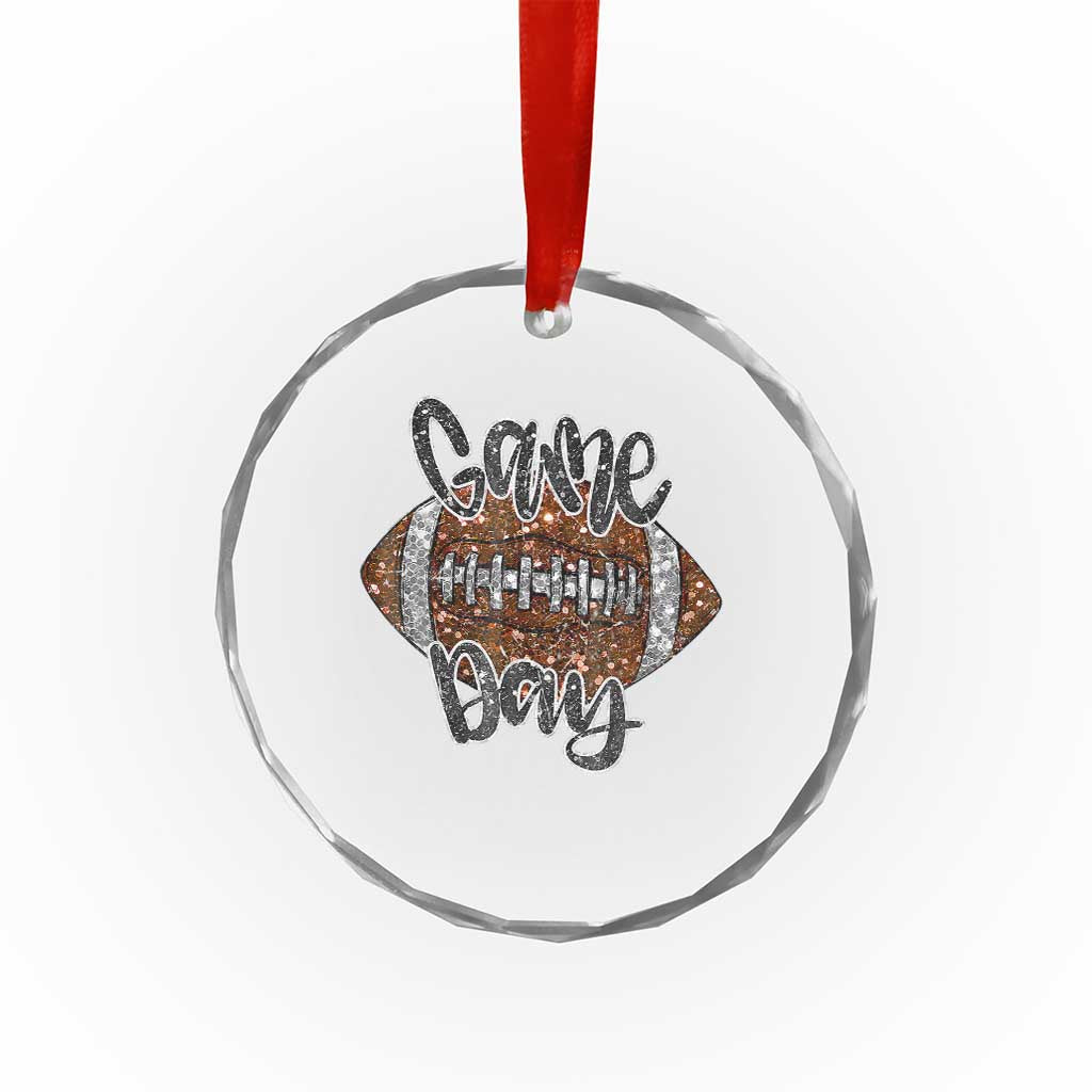 American Football Game Day Crystal Glass Ornament Rugby Season - Wonder Print Shop