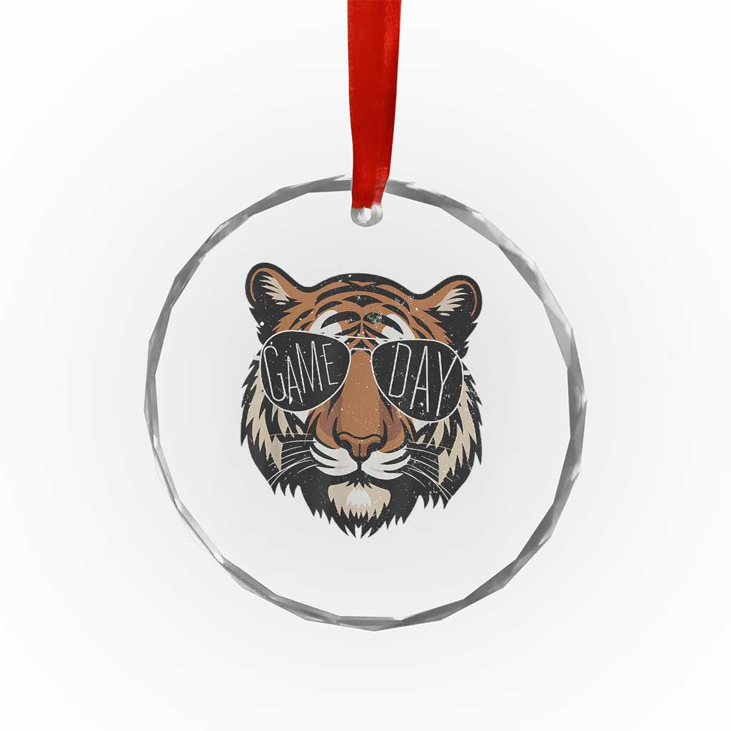 American Football Game Day Crystal Glass Ornament Touchdown Season Cool Tiger - Wonder Print Shop